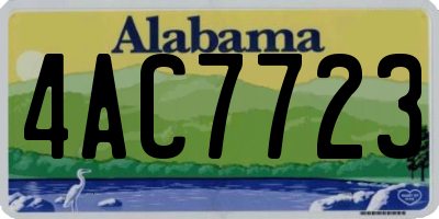 AL license plate 4AC7723
