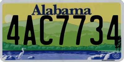 AL license plate 4AC7734