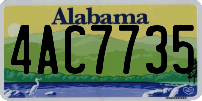 AL license plate 4AC7735