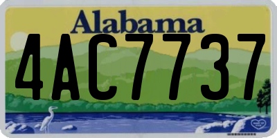AL license plate 4AC7737