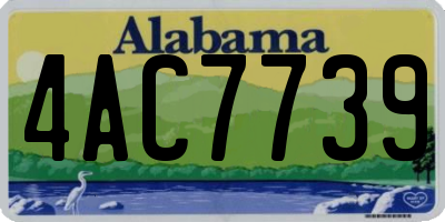 AL license plate 4AC7739