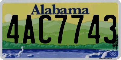 AL license plate 4AC7743