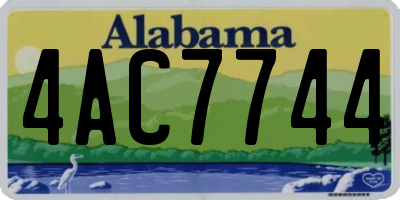 AL license plate 4AC7744