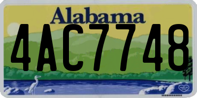 AL license plate 4AC7748