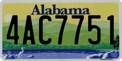 AL license plate 4AC7751