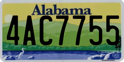 AL license plate 4AC7755