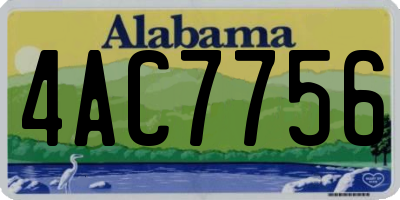 AL license plate 4AC7756