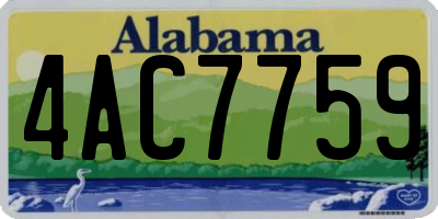 AL license plate 4AC7759