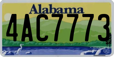 AL license plate 4AC7773