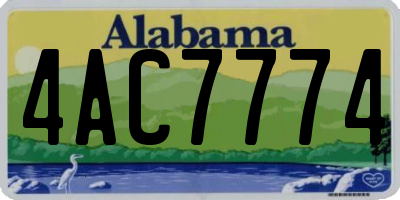 AL license plate 4AC7774