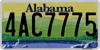 AL license plate 4AC7775