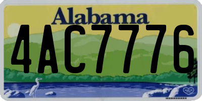 AL license plate 4AC7776