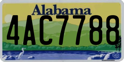 AL license plate 4AC7788