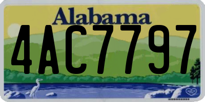 AL license plate 4AC7797