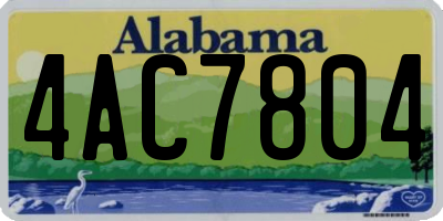 AL license plate 4AC7804
