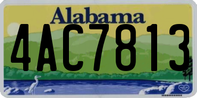 AL license plate 4AC7813