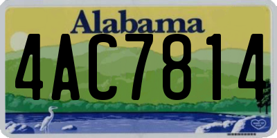 AL license plate 4AC7814