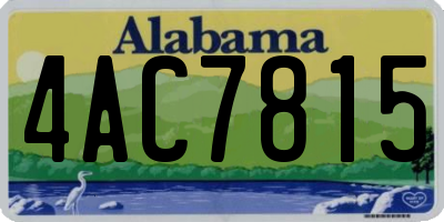 AL license plate 4AC7815