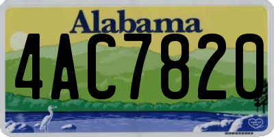 AL license plate 4AC7820