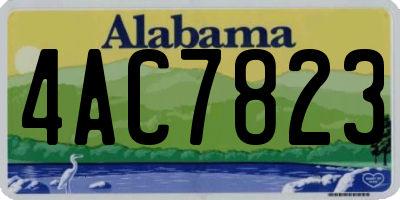 AL license plate 4AC7823