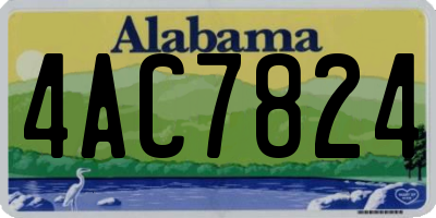 AL license plate 4AC7824