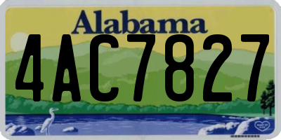 AL license plate 4AC7827