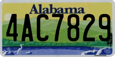 AL license plate 4AC7829