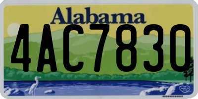 AL license plate 4AC7830