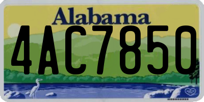 AL license plate 4AC7850