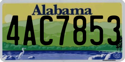 AL license plate 4AC7853