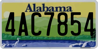 AL license plate 4AC7854
