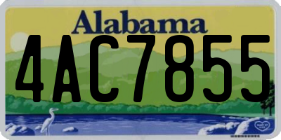 AL license plate 4AC7855
