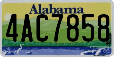 AL license plate 4AC7858