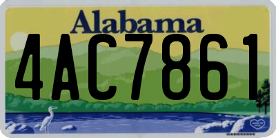 AL license plate 4AC7861