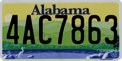 AL license plate 4AC7863