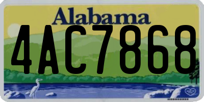 AL license plate 4AC7868