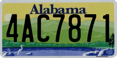 AL license plate 4AC7871