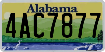 AL license plate 4AC7877