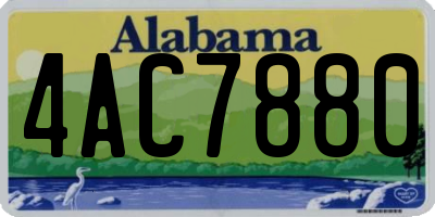 AL license plate 4AC7880