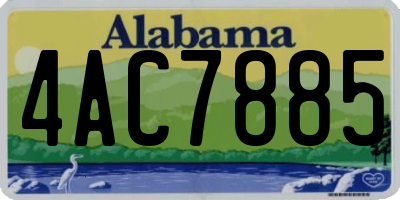 AL license plate 4AC7885