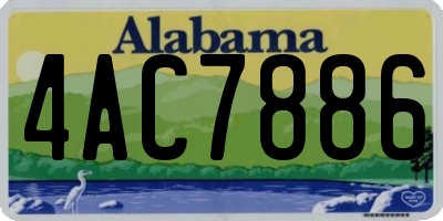 AL license plate 4AC7886