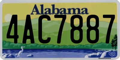 AL license plate 4AC7887