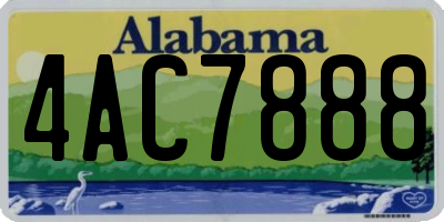 AL license plate 4AC7888