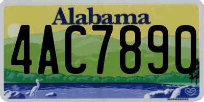 AL license plate 4AC7890