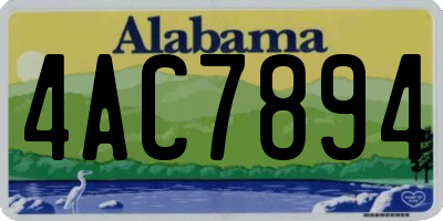 AL license plate 4AC7894