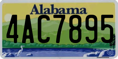 AL license plate 4AC7895