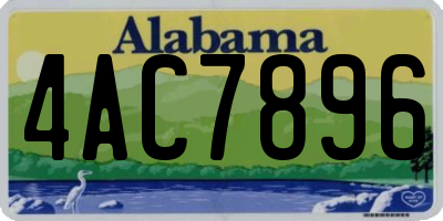 AL license plate 4AC7896