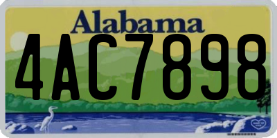 AL license plate 4AC7898