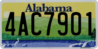 AL license plate 4AC7901