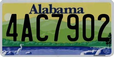 AL license plate 4AC7902